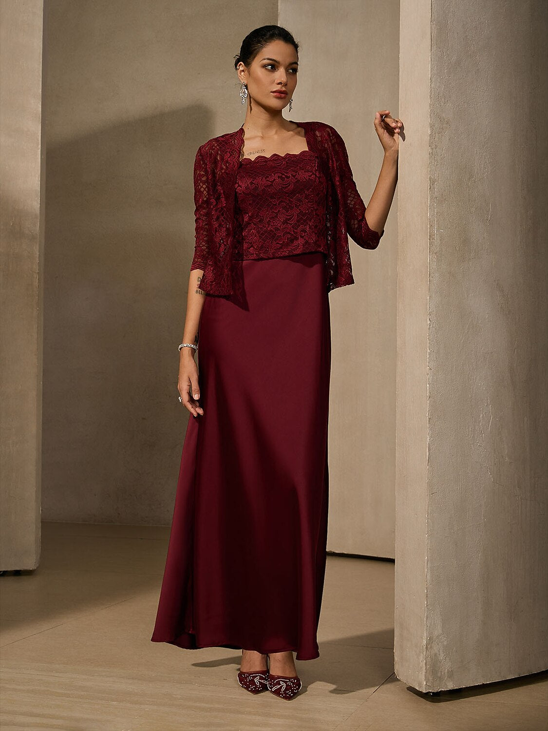 Lace Maxi Jacket Dress