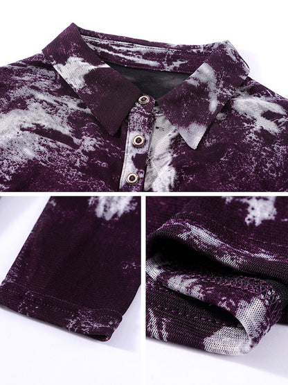 Abstract Long Sleeve Top