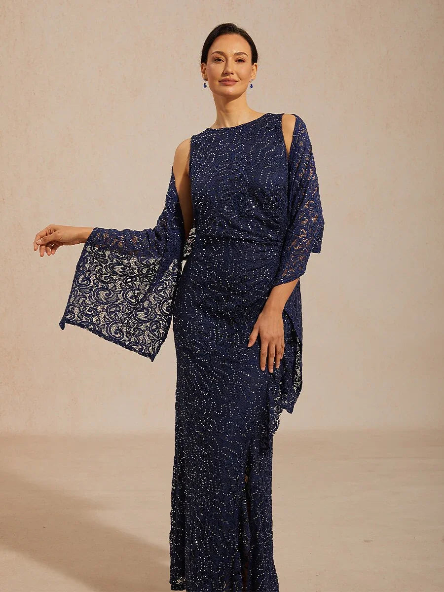 Sequin Lace Long Shawl Wrap