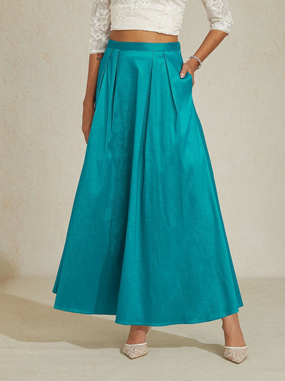 Stretch Taffeta Maxi Skirts