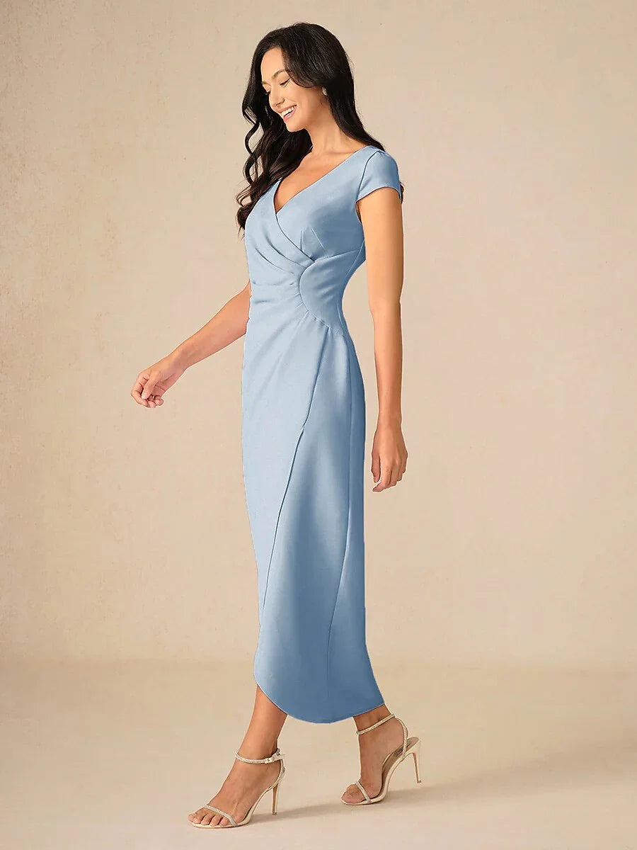 Elegant Lavender Wrap Dress