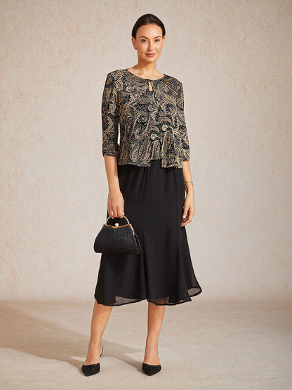 Mermaid Midi Chiffon Mid-Waist Skirts