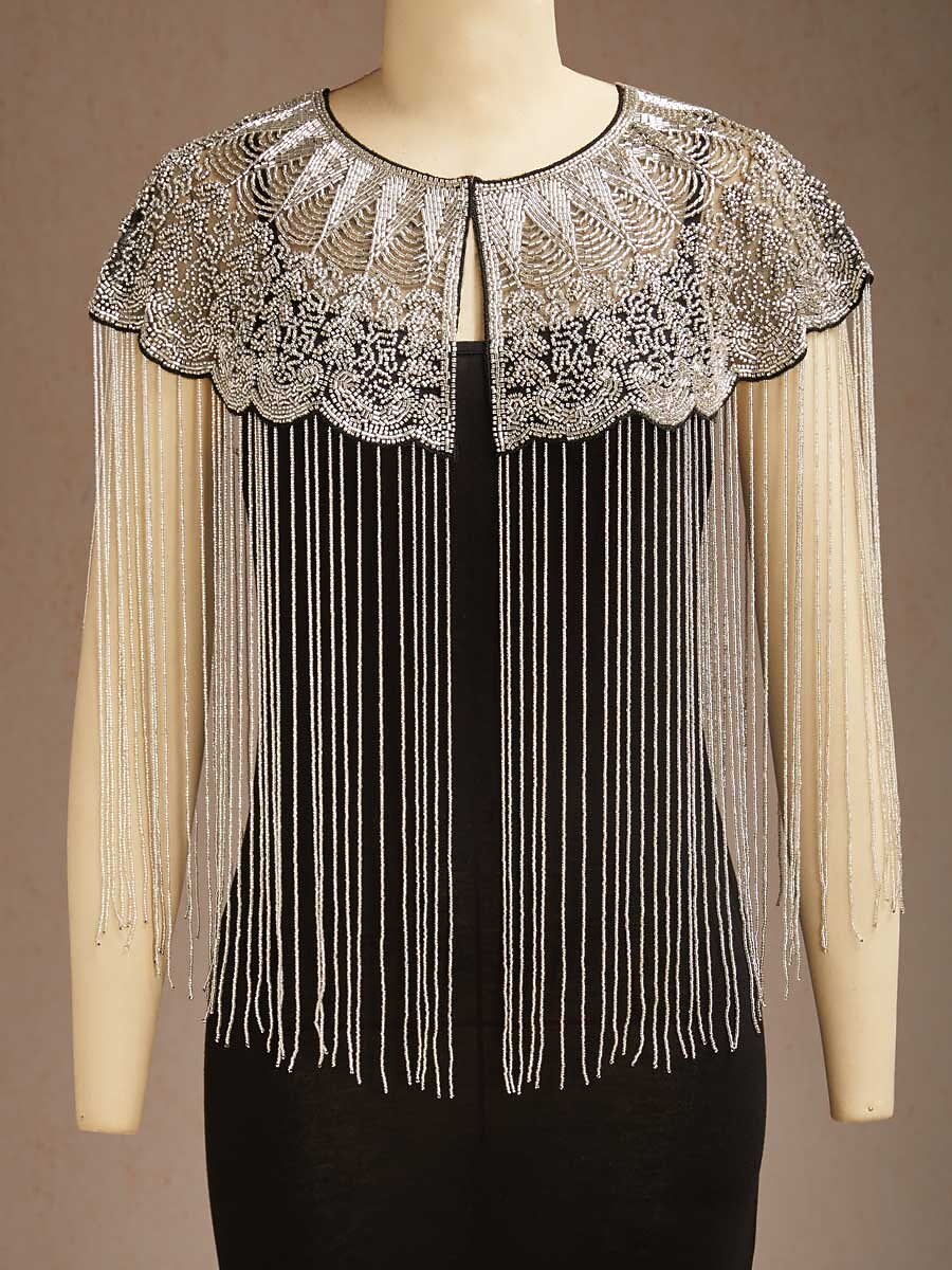 Vintage Beaded Tassel Shawl