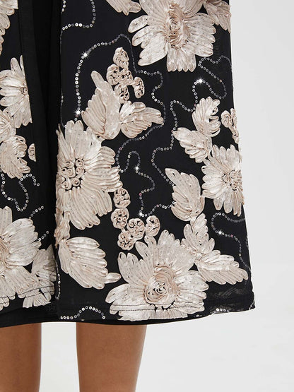 Sequins Rosette Floral Jacket