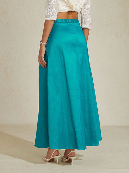 Stretch Taffeta Maxi Skirts