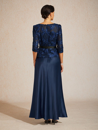 3/4 Sleeve Rosette Lace Blouse